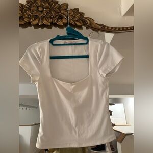 Sincerely Jules White Basic Square neck top